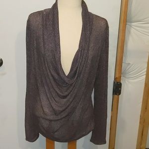 Scoop Neck Purple Long Sleeve